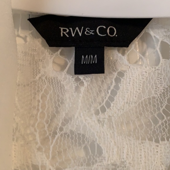 RW&CO - White Sleeveless Lace Neck-Tie Blouse - Picture 4 of 5